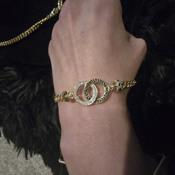 Elegant 21kgp Dubai Jewelry Gold Necklace and Ring Set - Picture 5 of 12